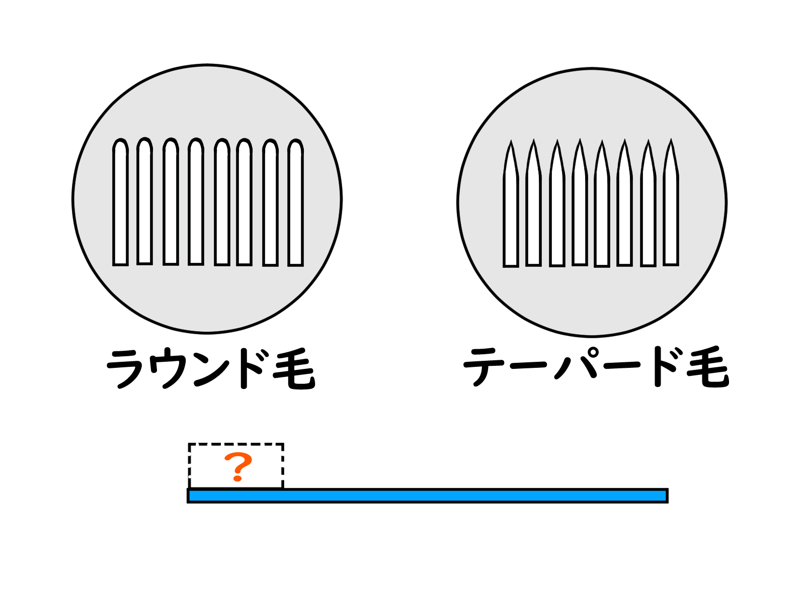 歯ブラシの毛の種類