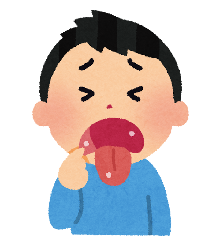 口内炎ができた男性