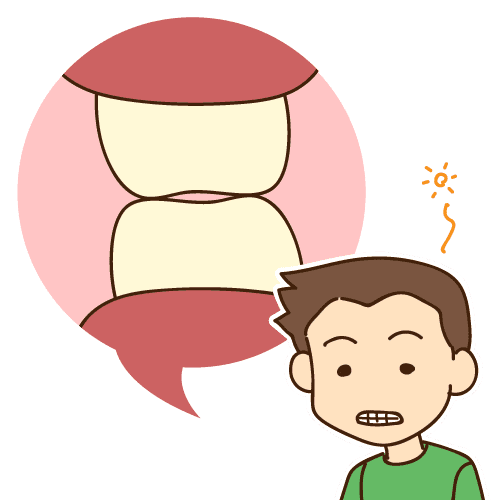 歯の接触を避けるイメージ