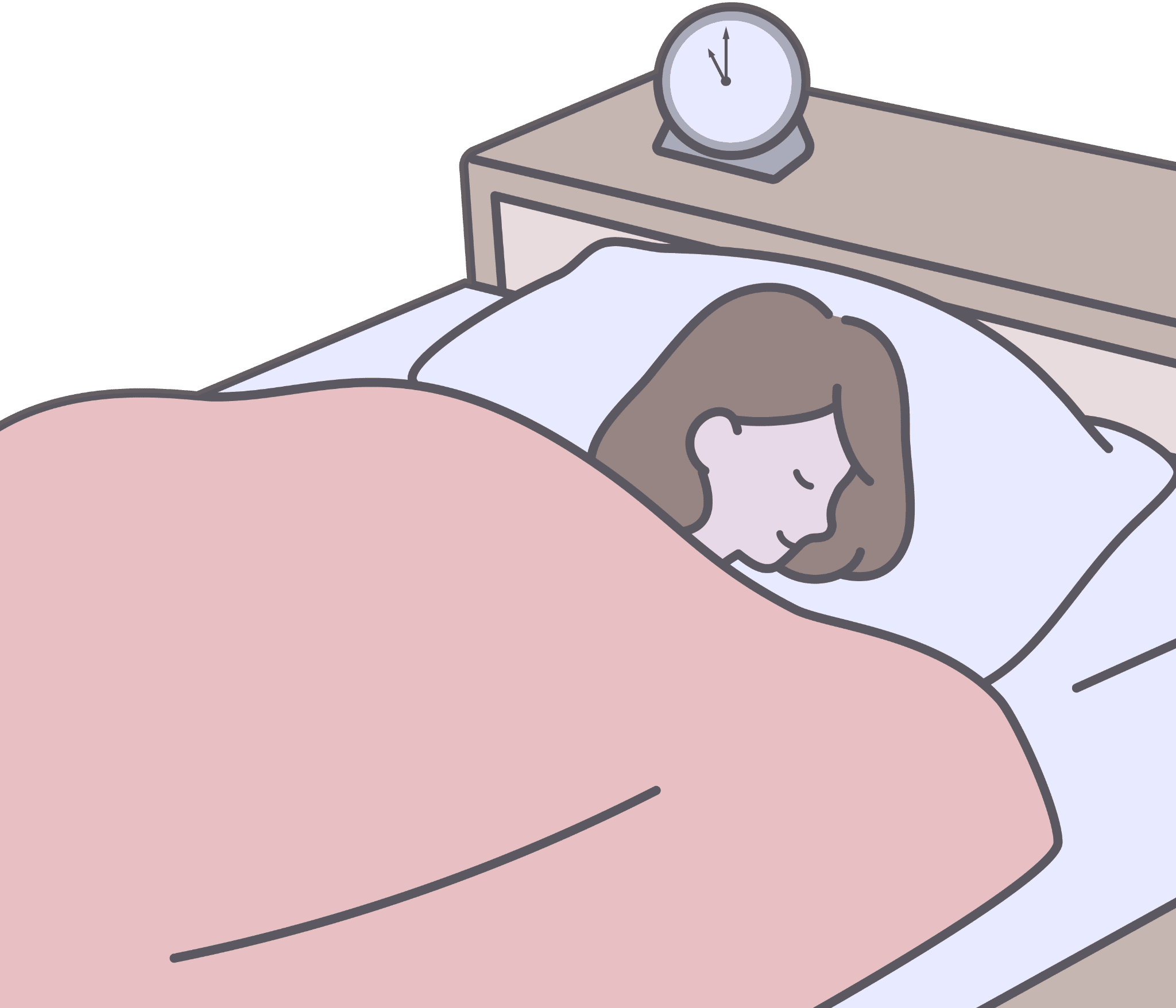 十分な睡眠をとる女性