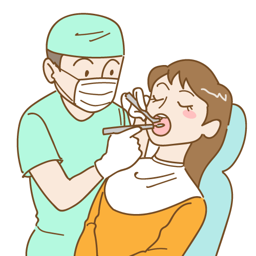 歯科医院でプロのケアを受ける女性