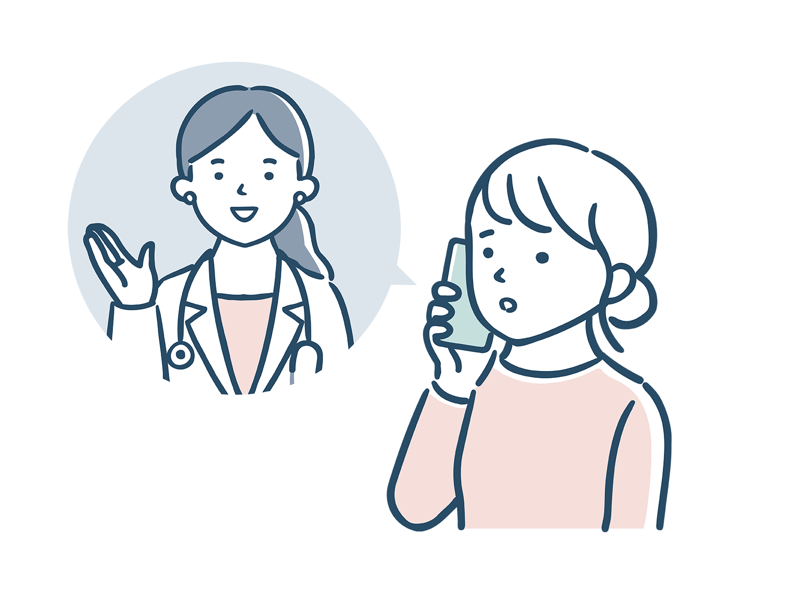 歯科医院に問い合わせをする様子
