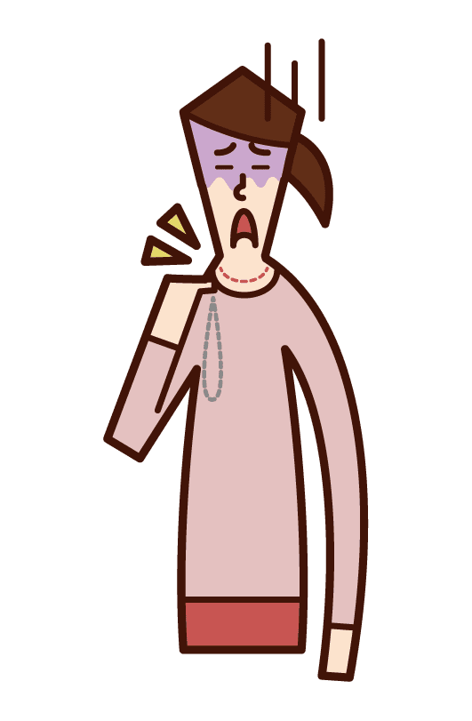 金属アレルギーの女性