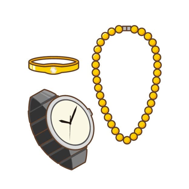 金属のアクセサリー