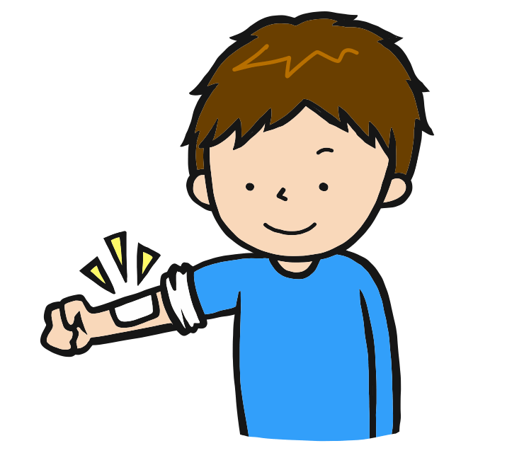 アレルギー検査を受ける男の子