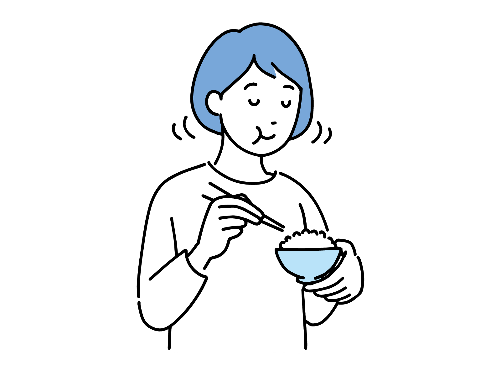 食事をする女性