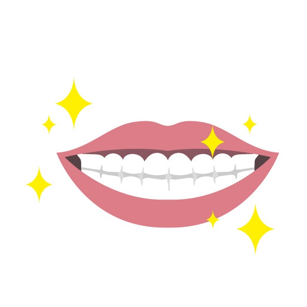 輝く口元