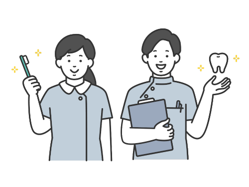 インプラント定期検診を受け持つ歯科医師たち