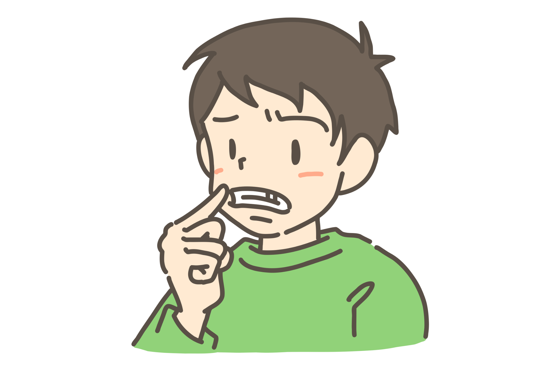 歯茎がムズムズする男性