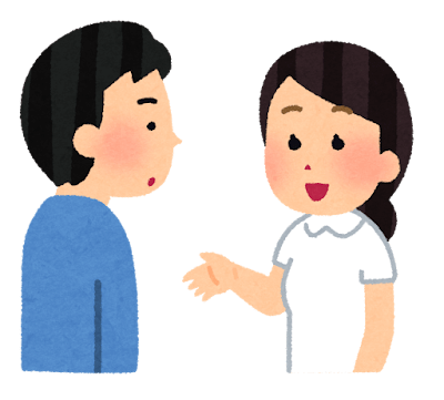 歯科医院で相談をする男性