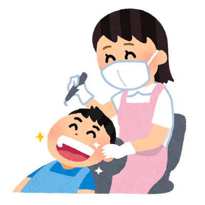 歯科医院で歯のメンテナンスを受ける男性