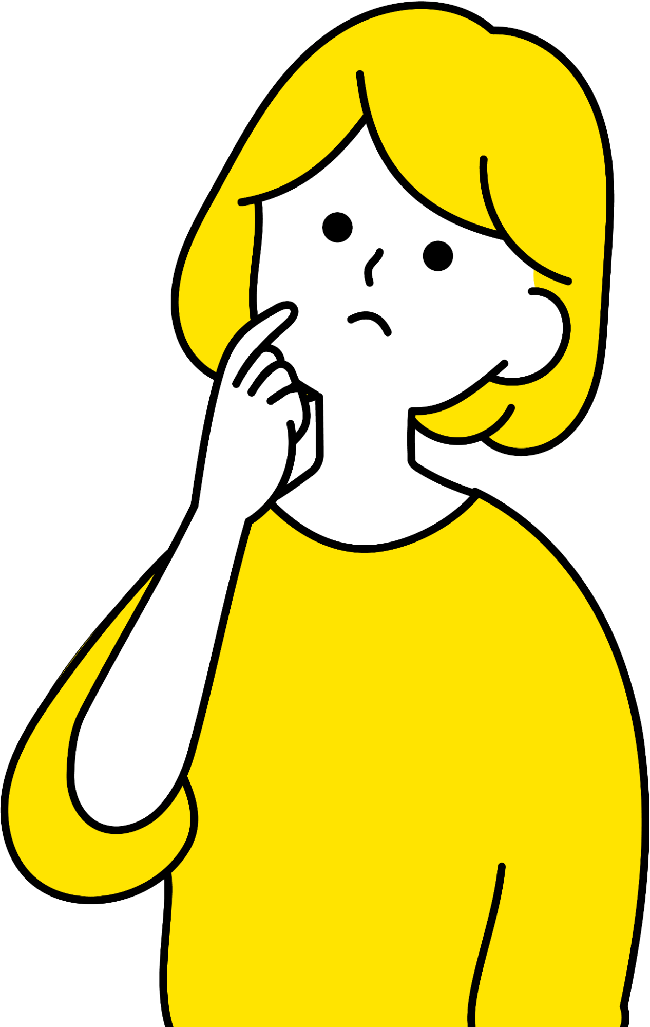 セカンドオピニオンについて考える女性