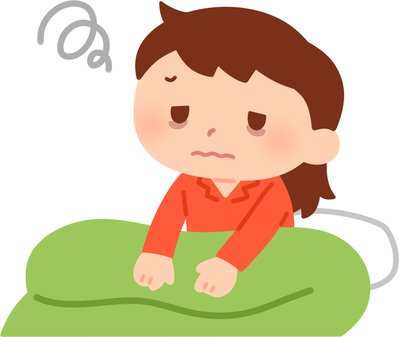 睡眠不足の女性